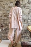 Annie Cushion Cotton Peter Pan Smock Blouse Antique Rose